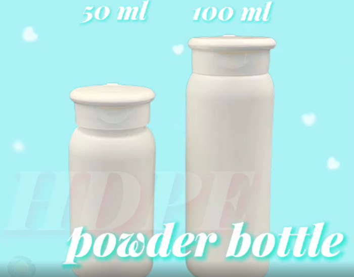 HDPE bottle for skincare powder formulas